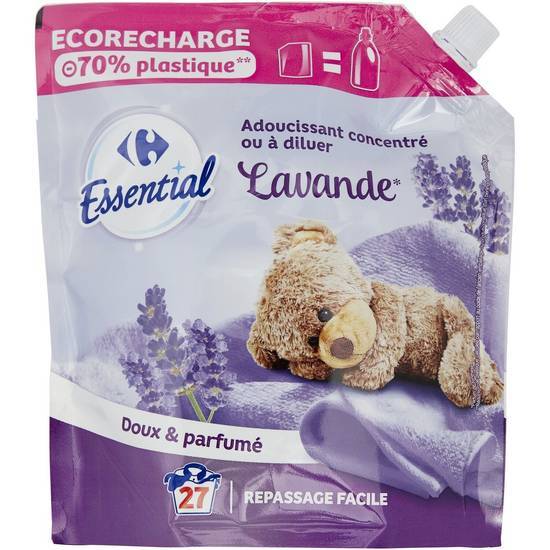 Carrefour Essential - Adoucissant concentré à diluer lavande 27 lavages (600ml)