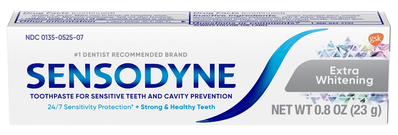 Sensodyne Extra Whitening Sensitive Toothpaste - 0.8 Oz