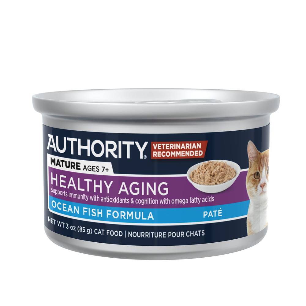 Authority Healthy Aging Senior Wet Cat Food - Pate, 3 Oz. (Flavor: Ocean Fish, Size: 3 Oz)