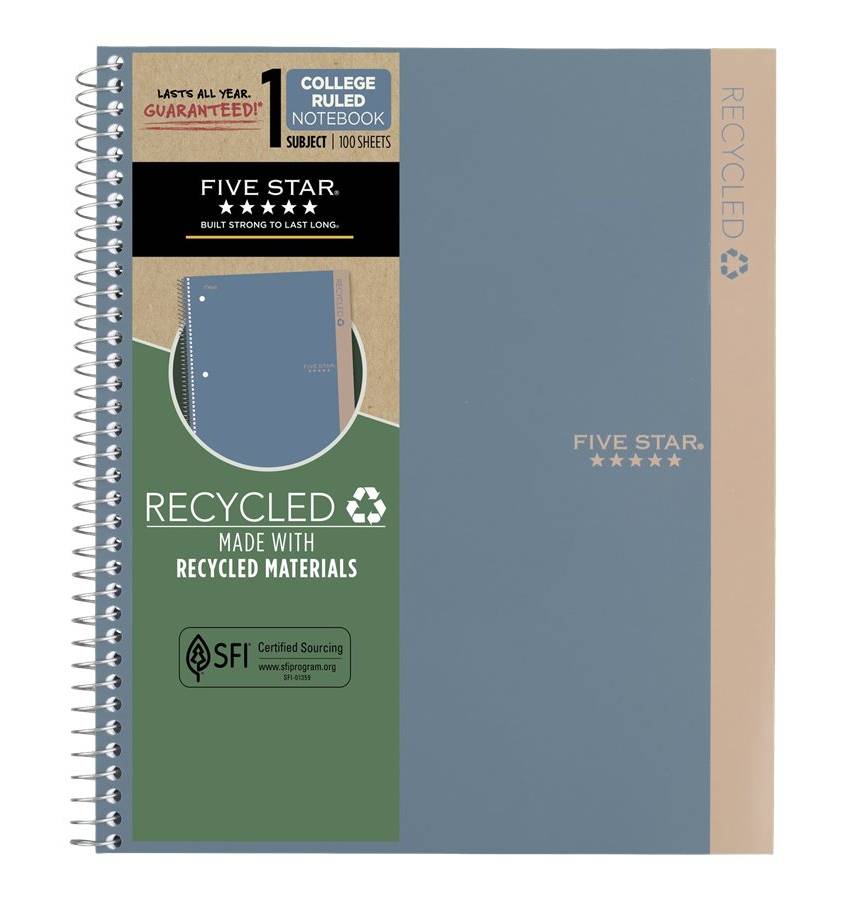 Five Star College Ruled Notebook, 8.5 x 11