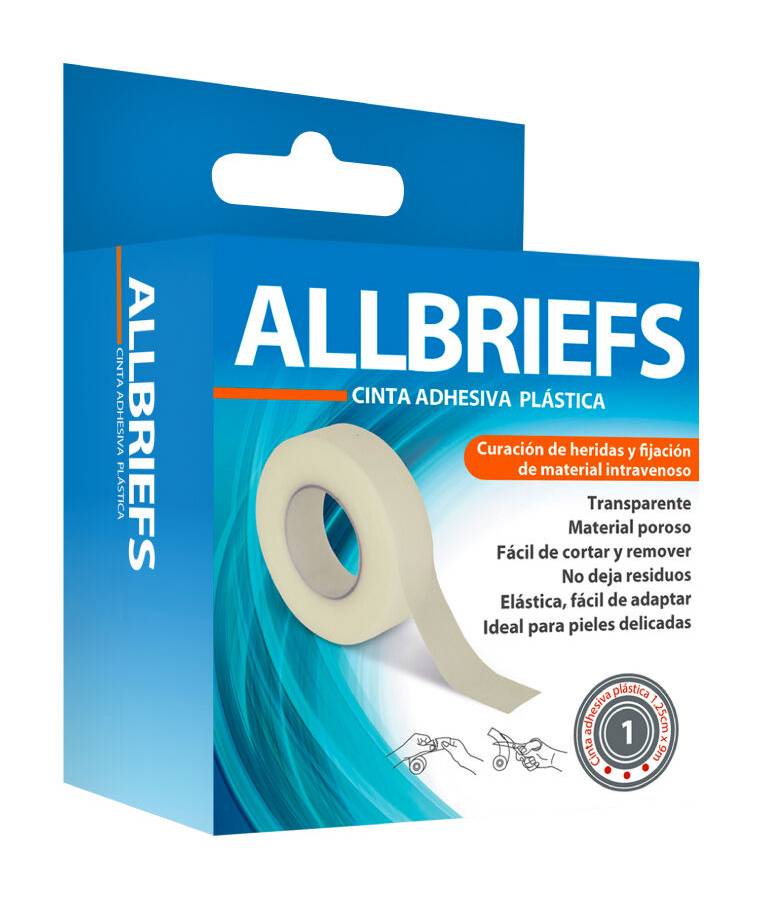 Cinta Plástica 1.25 cm por 9 mts. Allbriefs ALLBRIEFS