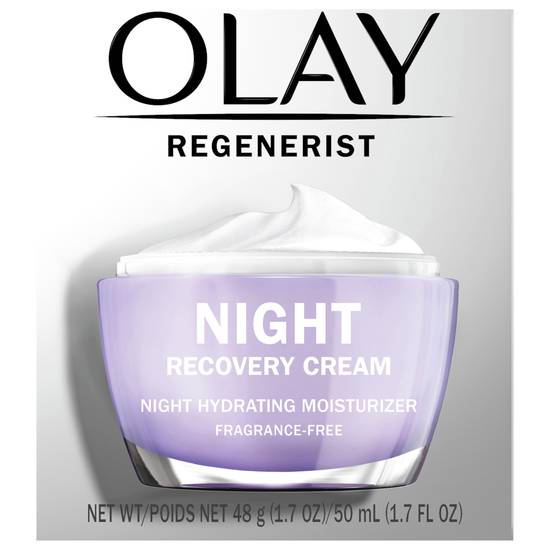 Olay Regenerist Night Face Moisturizer Fragrance Free Recovery Cream