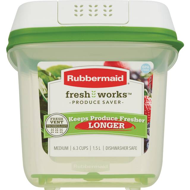 Rubbermaid FreshWorks Product Saver Medium 6.3 Cups Green