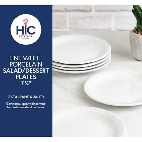 HIC Harold Import Co. Dessert Plates, 7.25" (6 ct)