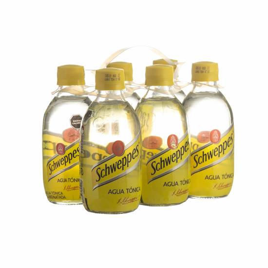 Schweppes agua tónica (6 pack, 296 mL)