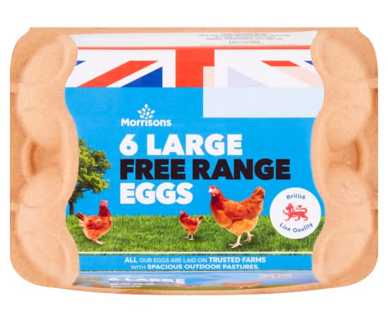 Morrisons Large, Free Range Eggs (6 pack)