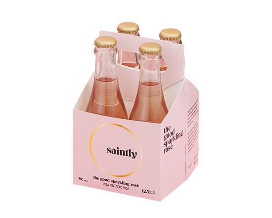 Saintly The Good Sparkling Rosé VQA 4x200mL (12.5% ABV)