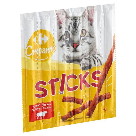 Carrefour Companino Sticks met Rund 6 x 5 g