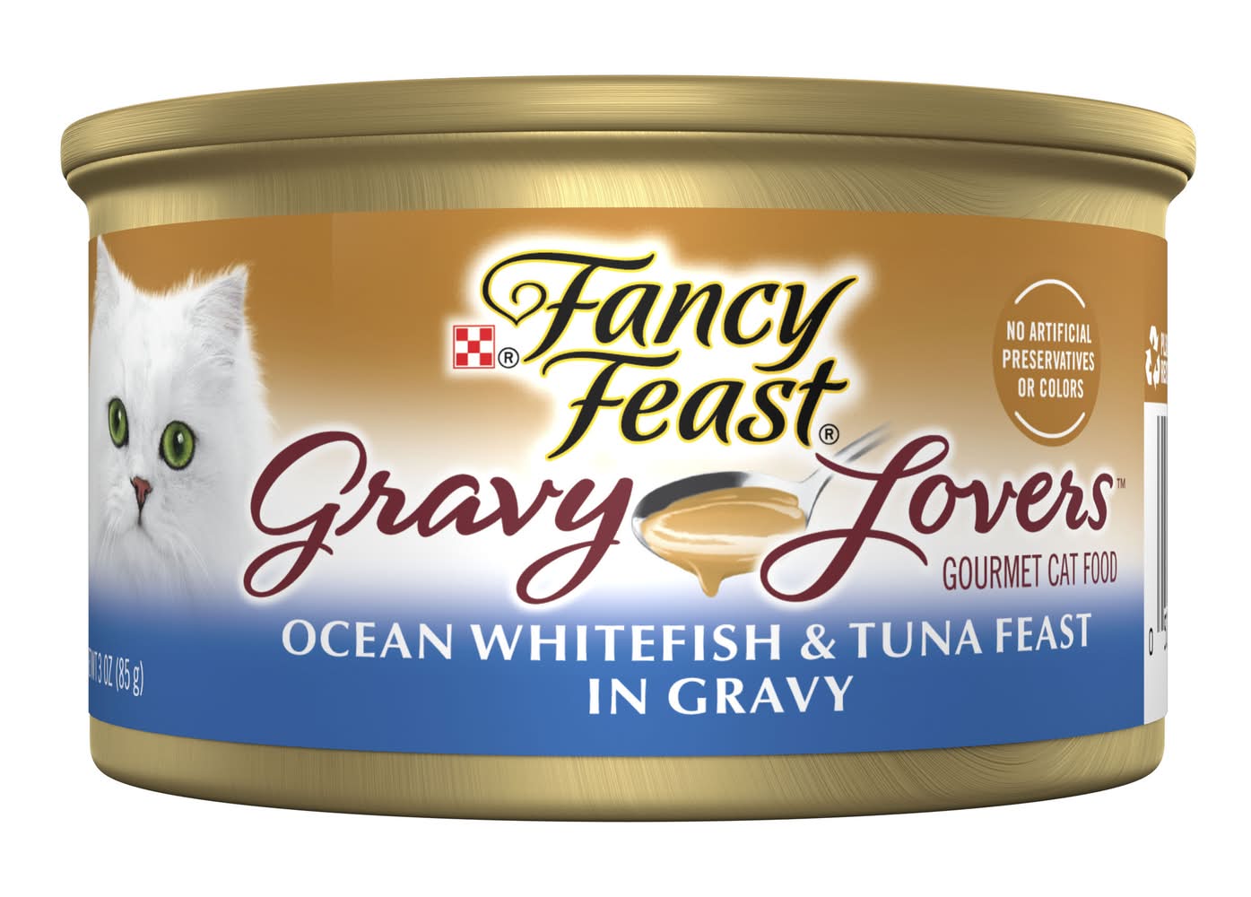 Purina Fancy Feast Gravy Lovers Gourmet Cat Food, Ocean White Fish & Tuna Feast (3 oz)