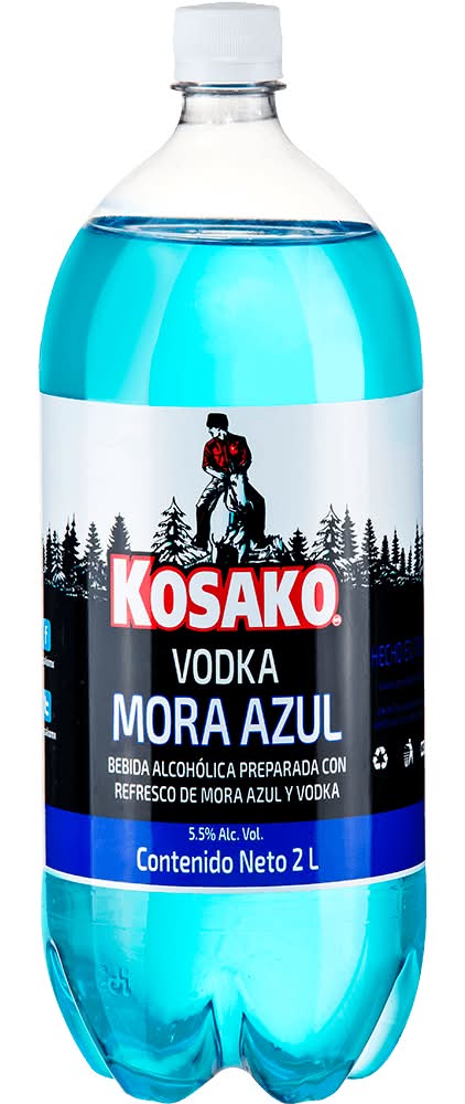Kosako · Bebida alcohólica preparada con refresco de mora azul y vodka (2 L)