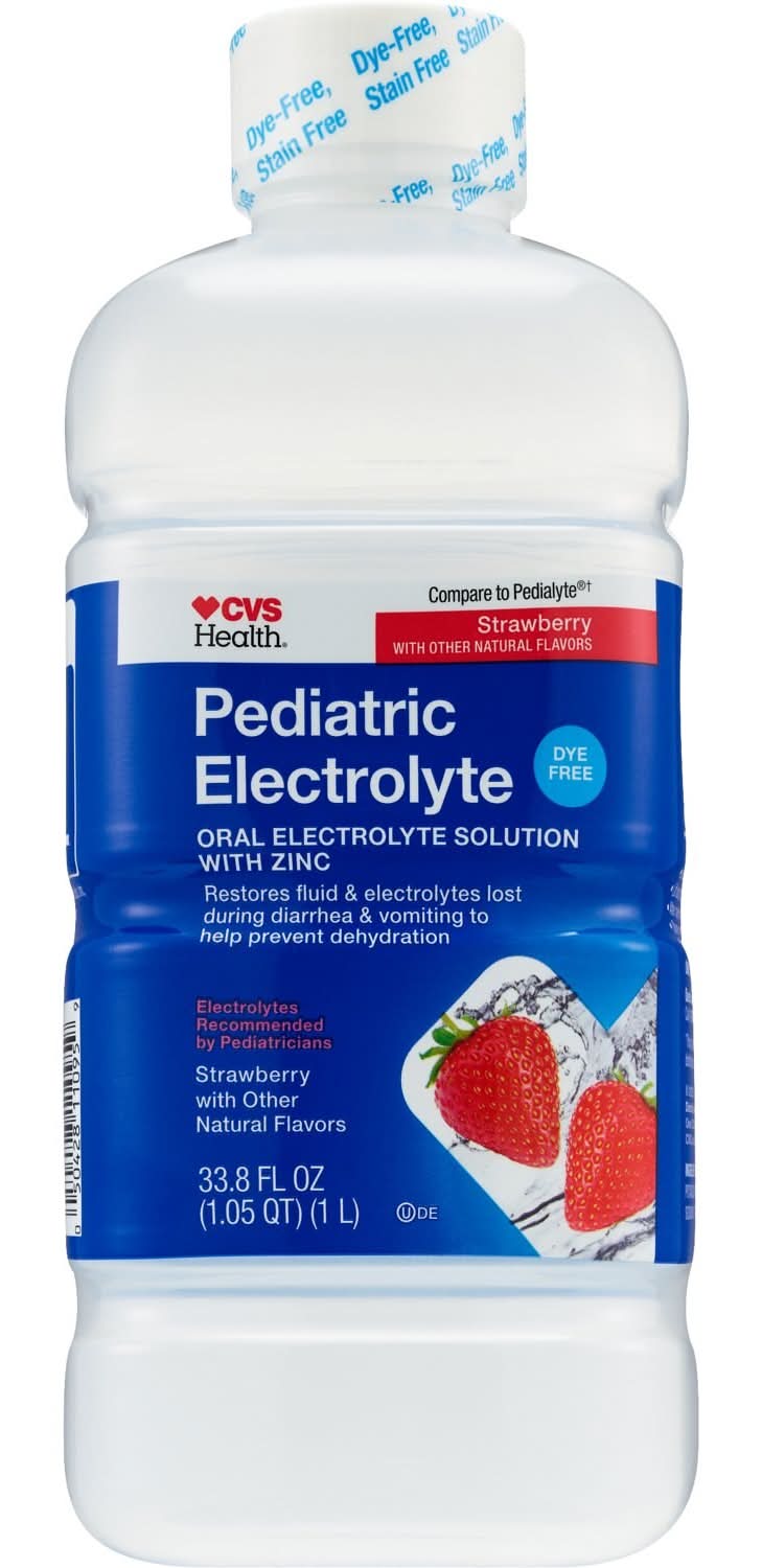 CVS Health Pediatric Electrolyte Oral Solution, Strawberry (33.8 fl oz)