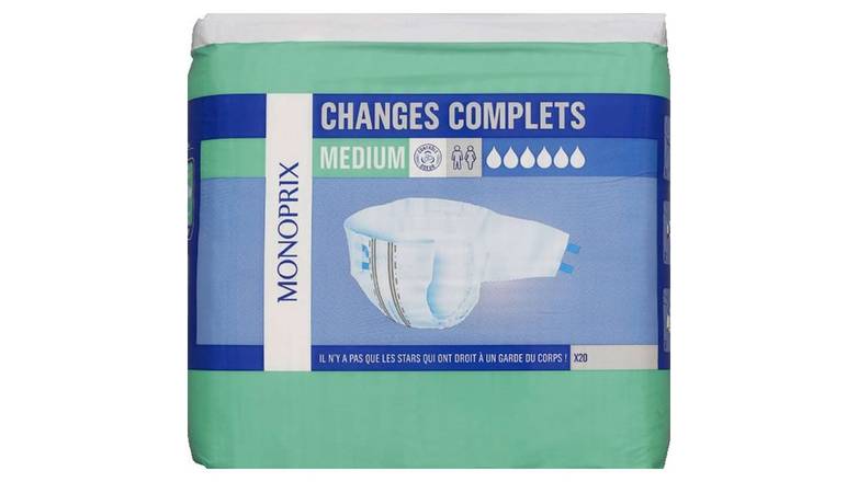 Monoprix - Changes complets mixtes (female/medium, taille 38-54)