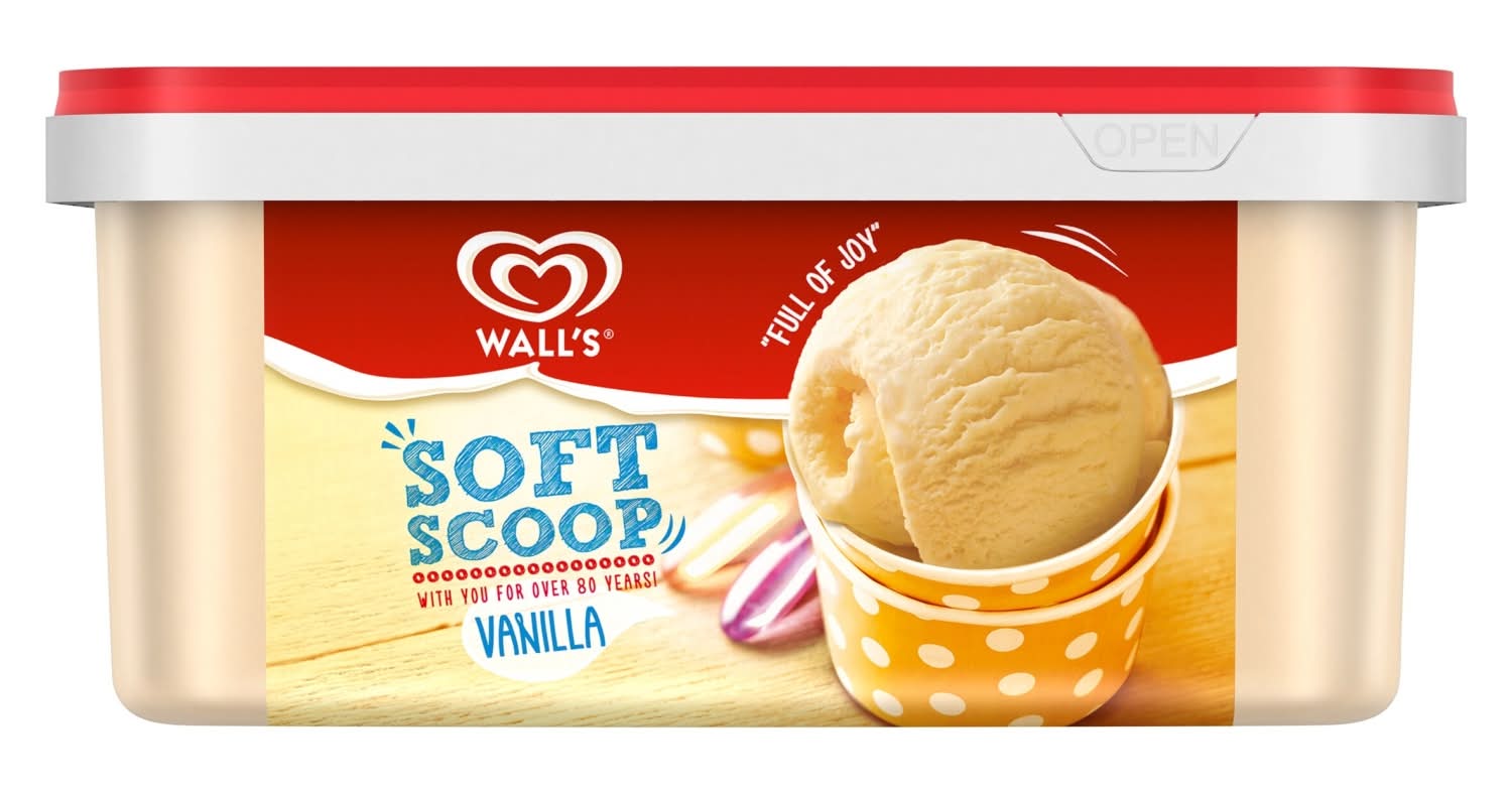 Wall's Vanilla, Soft Scoop Ice Cream (1.8L)