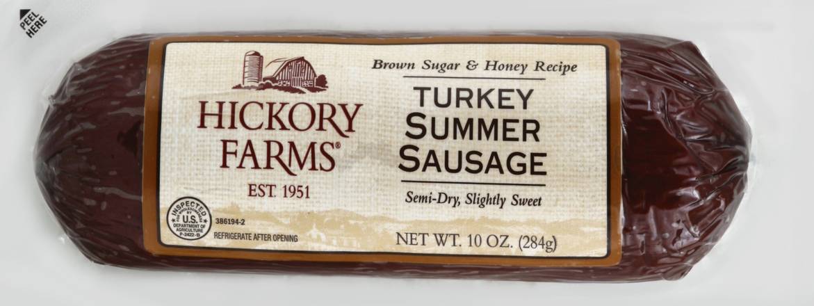 Hickory Farms Turkey Summer Sausage With Brown Sugar & Honey (10 oz), Delivery Near You