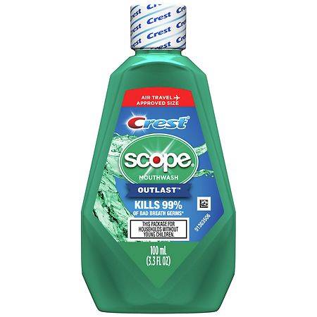Scope Outlast Anticavity Fluoride Travel Size Mouthwash - 3.3 fl oz
