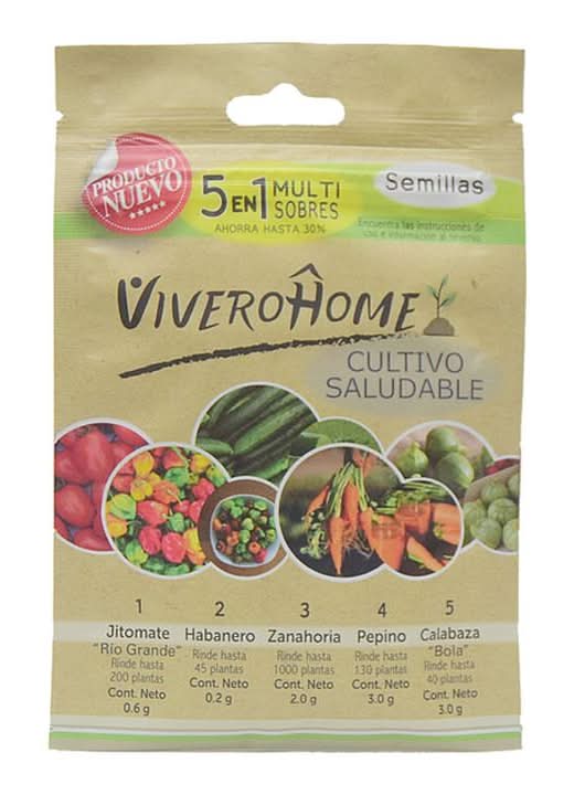 Multisobre Vivero Home Semillas Vegetales Y Horta 1 Pz