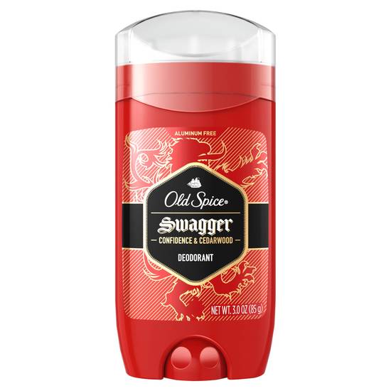 Old Spice Red Collection Swagger 48-Hour Deodorant Stick, Confidence & Cedarwood, 3 OZ