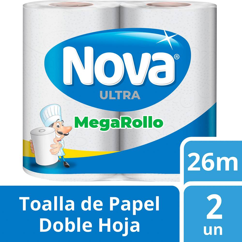 Nova · Toalla de papel ultra 26 m (2 un)