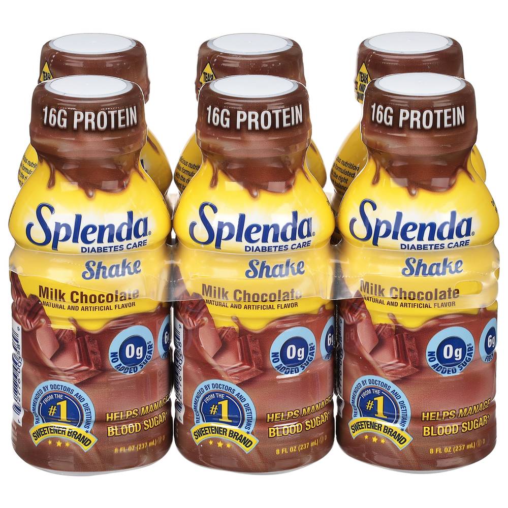 Splenda Diabetes Care Shake, Milk Chocolate (6 x 8 fl oz)