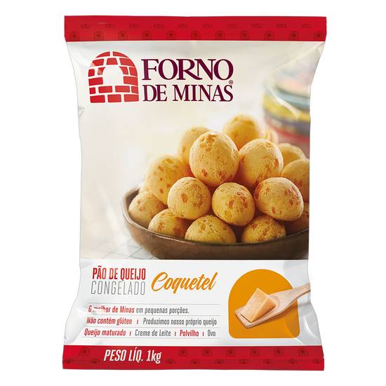 Forno de minas pão de queijo coquetel congelado (1 kg)