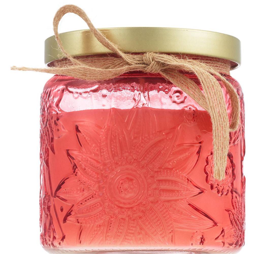 A & A International Flower Embossed Scented Candle, Assorted Styles, 12 Oz