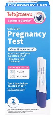 Walgreens One Step Pregnancy Tests