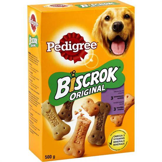 Biscuits pour chien grand & moyen Biscrok Original PEDIGREE - le paquet de 500 g