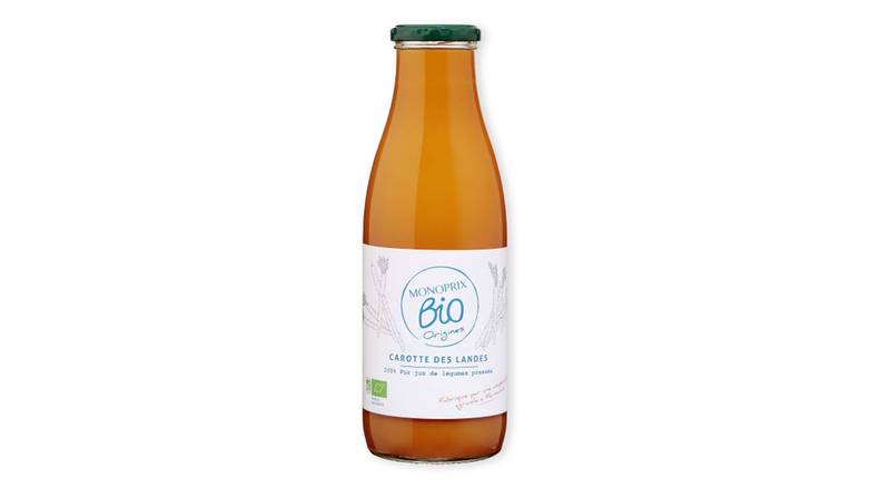 Monoprix Bio - Origines 100% pur jus bio (750 ml) (carotte des landes)