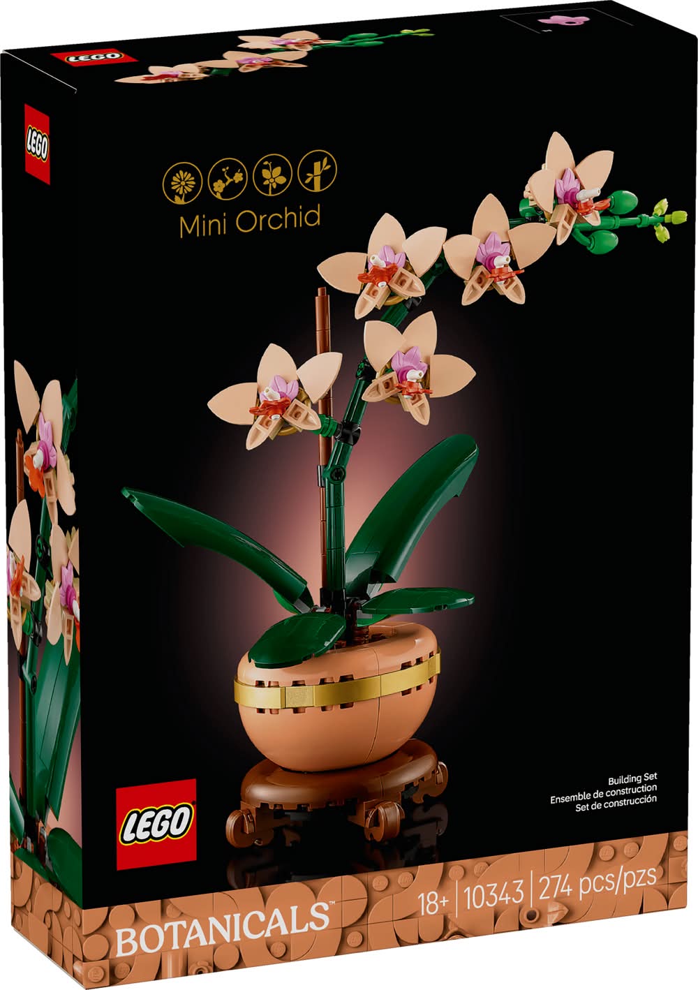 LEGO · Botanicals mini orchid juego de construcción 10343 (274 un)