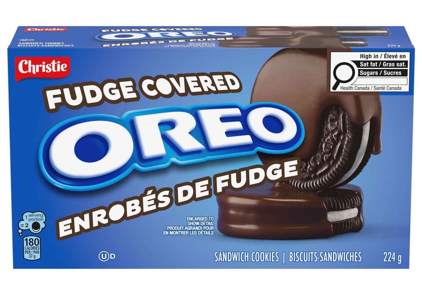Oreo Fudge Covered Sandwich Cookies, Chocolate (224 g)