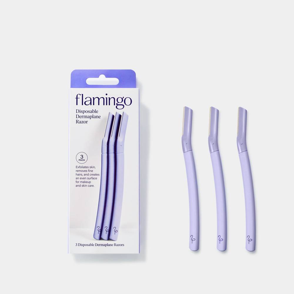 Flamingo Facial Razors Dermaplane (3 ct)