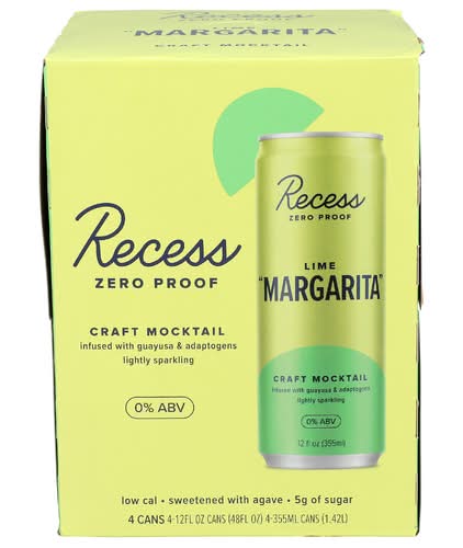 Recess Lime ""Margarita"" Craft Mocktail 4 Pack