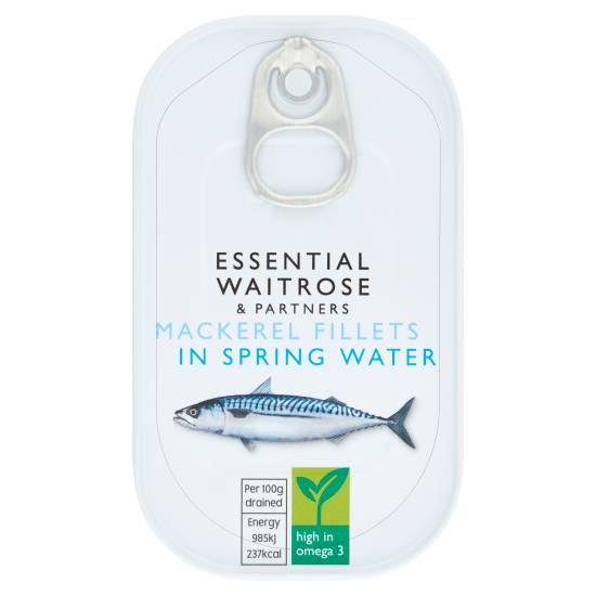Waitrose Essential Mackerel Fillets in Spring Water