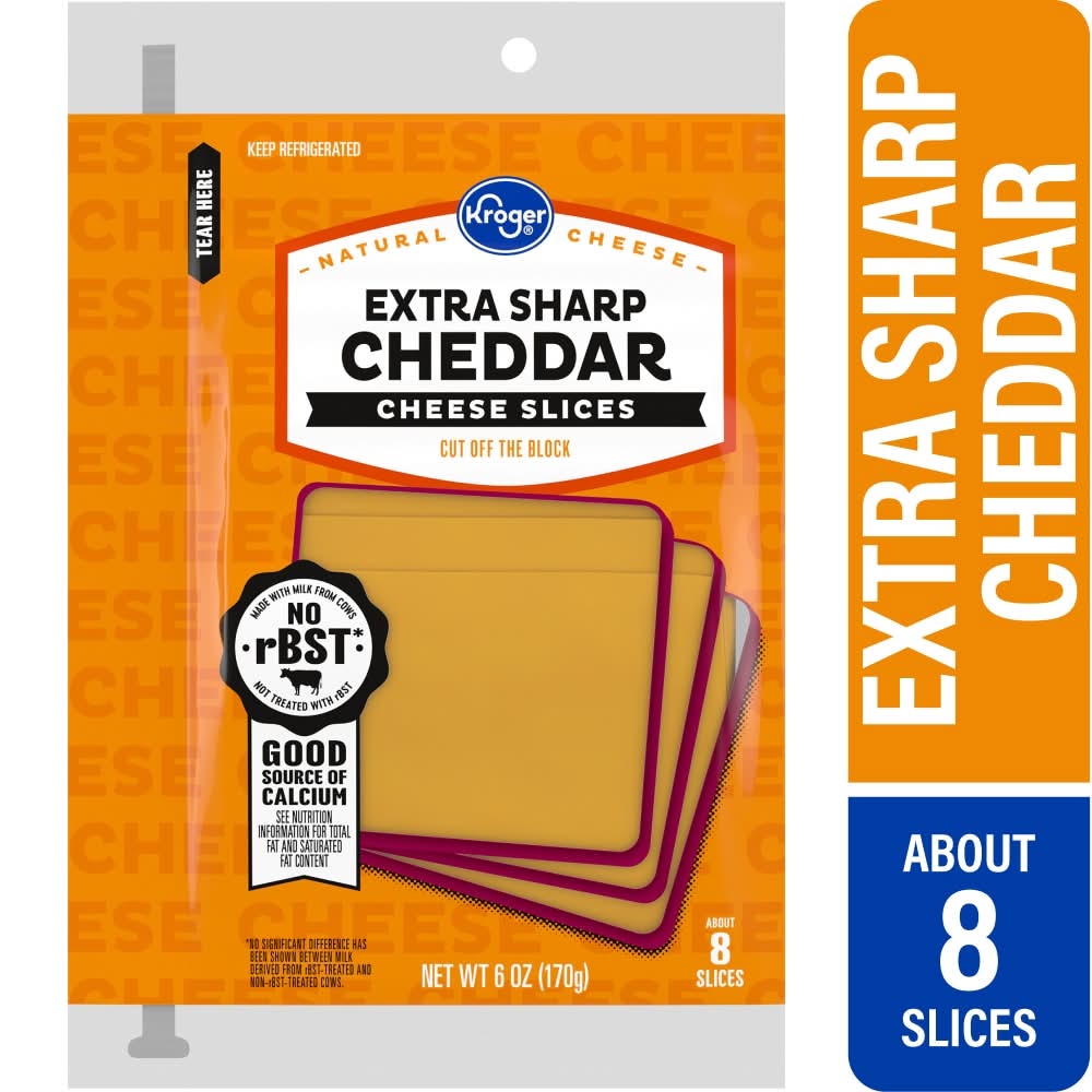 Kroger Natural Extra Sharp Cheddar Cheese Slices (6 oz)