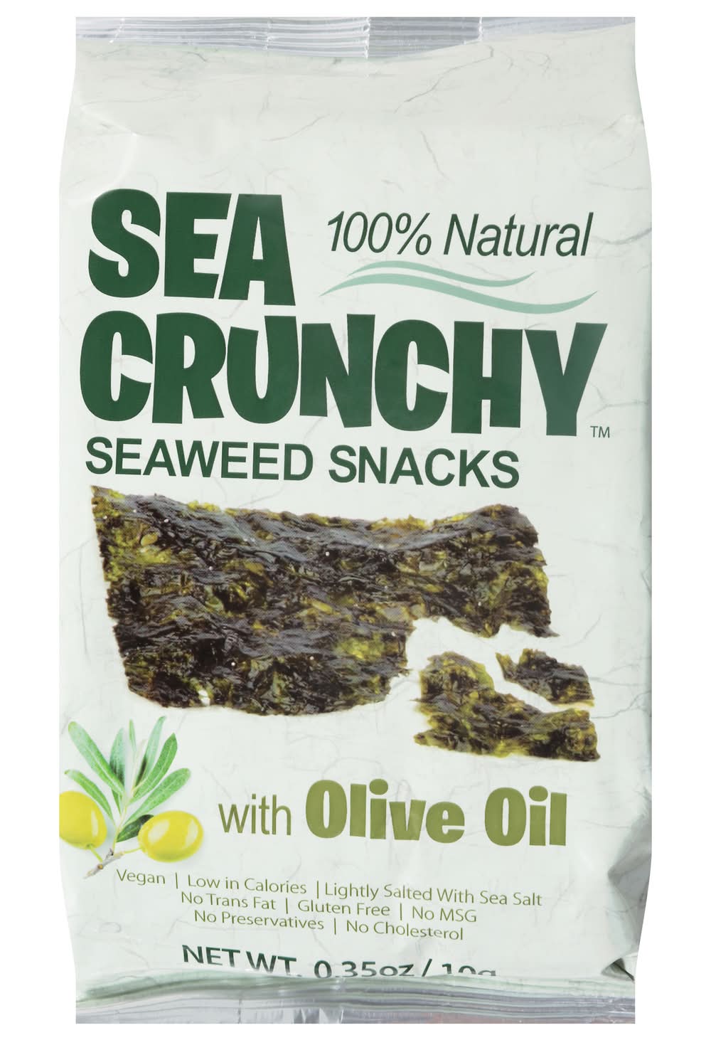 Sea Crunchy 100% Natural Seaweed Snacks With Olive Oil (0.35 oz)