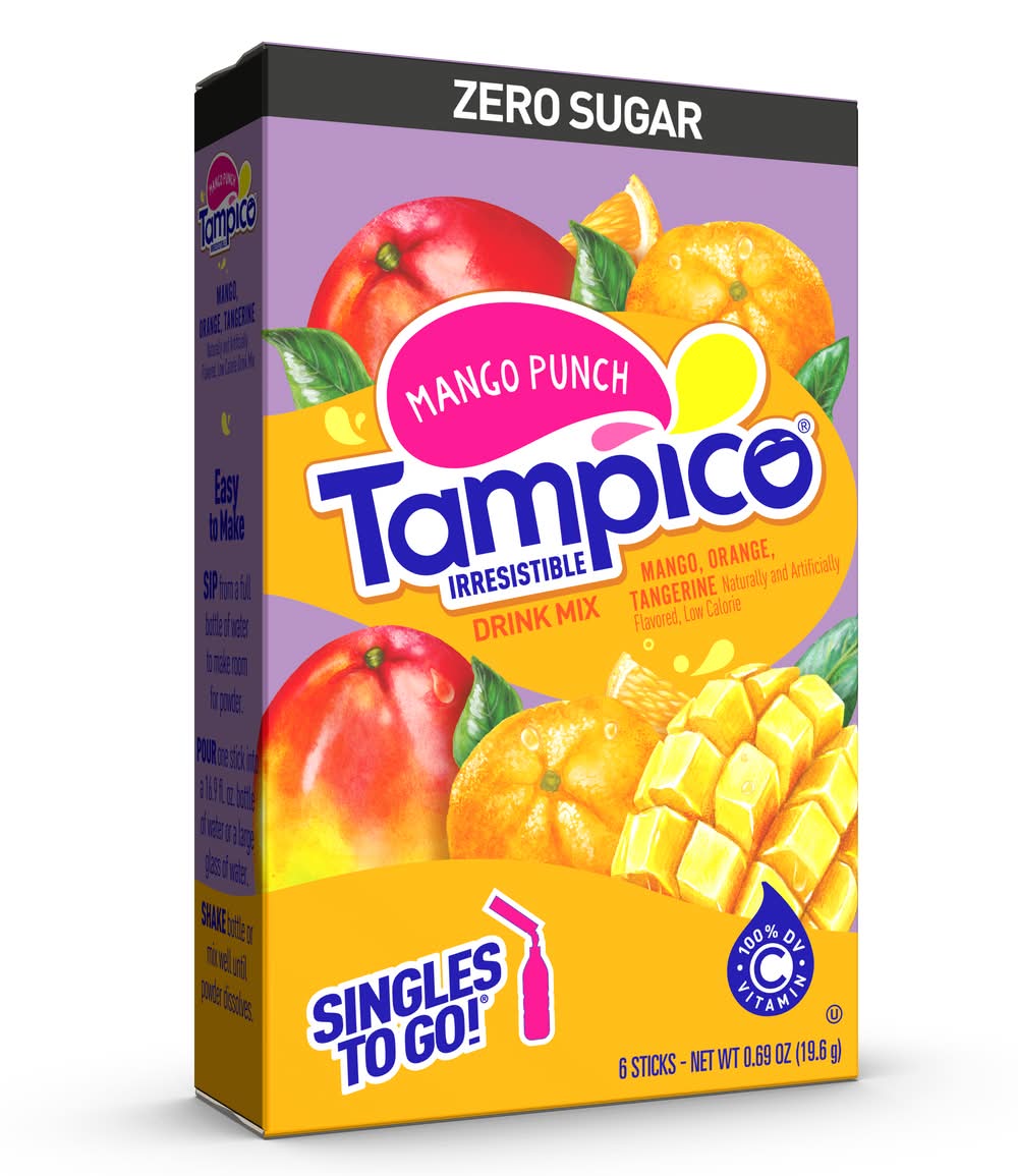Tampico Zero Sugar Mango Punch Drink Mix (0.69 oz, 6 ct)
