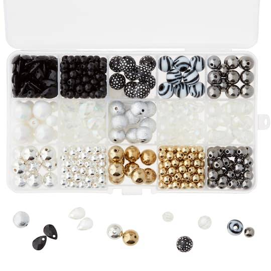 Bead Landing Rock Star Metallic Crafting Beads Box, Multicolor