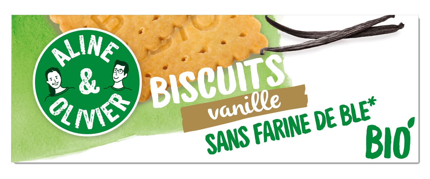 Aline & Olivier - Biscuit aux oeufs vanille biologique (165g)