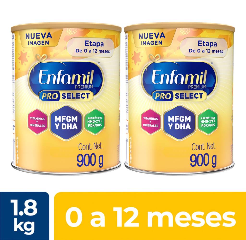 Enfamil · Premium proselect fórmula láctea etapa 1, 0 a 12 meses (2 x 900 g)