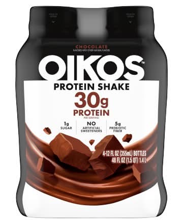 Oikos Protein Shake, Chocolate (4 x 12 fl oz)