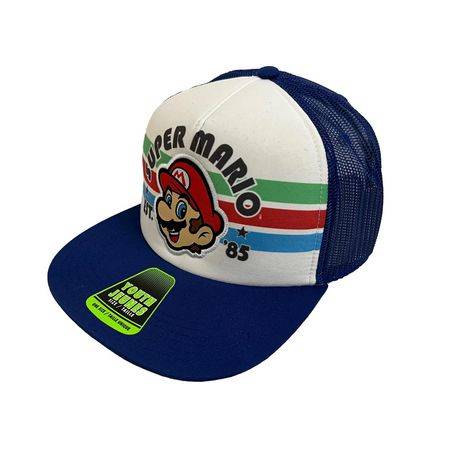 Super Mario Woven Patch - Mesh Trucker Snap back Hat