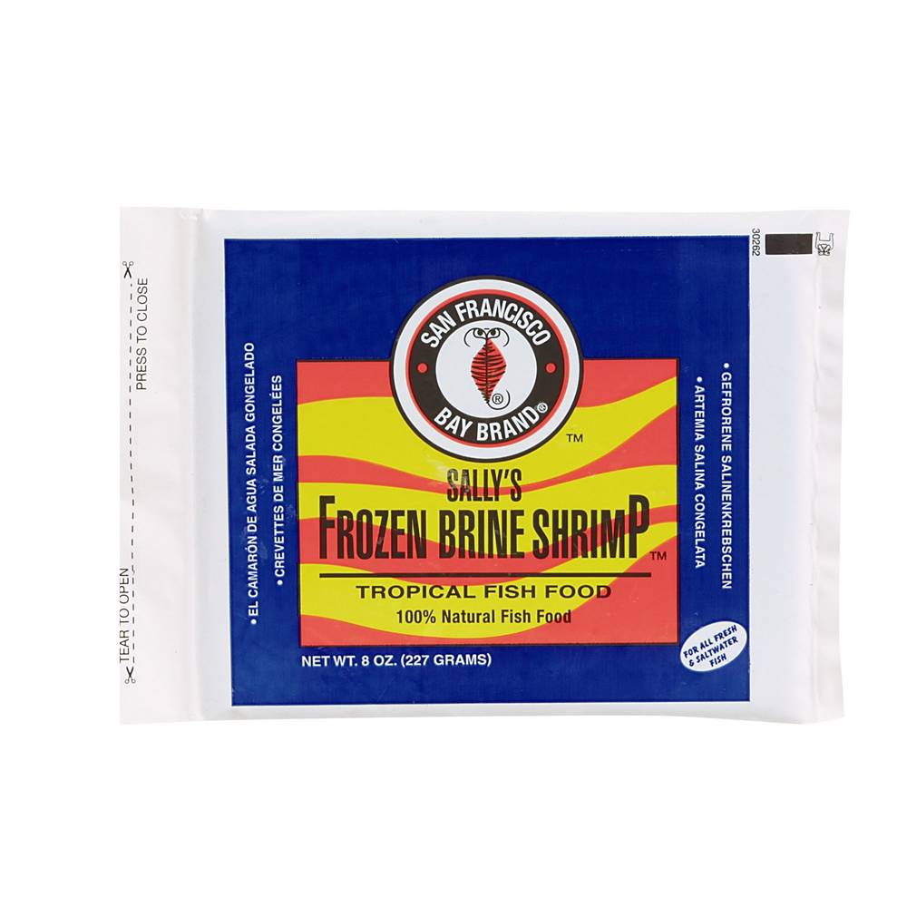 San Francisco Bay Sally's Frozen Brine Shrimp Tropical Fish Food