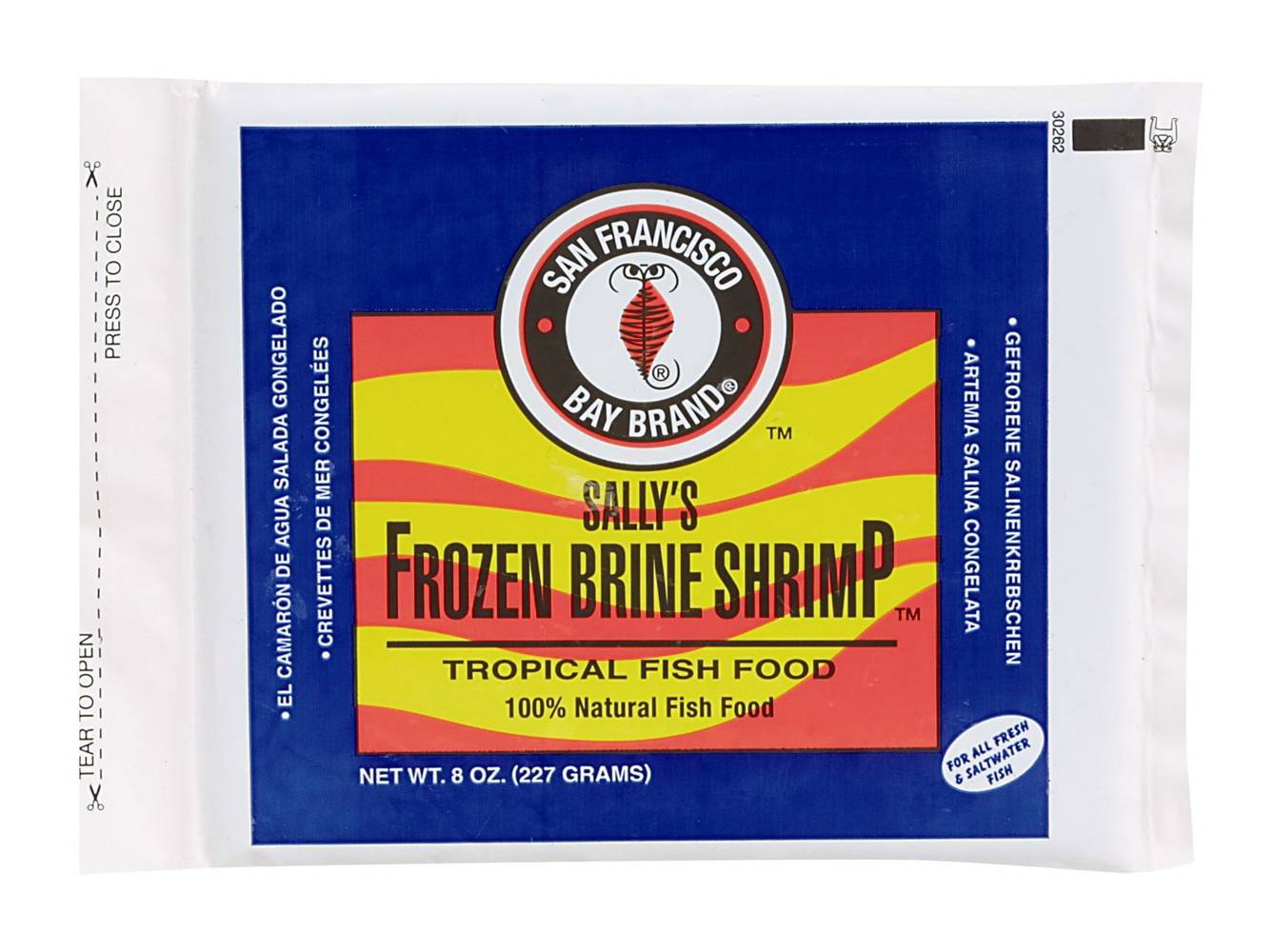 San Francisco Bay Sally's Frozen Brine Shrimp Tropical Fish Food (8 oz)