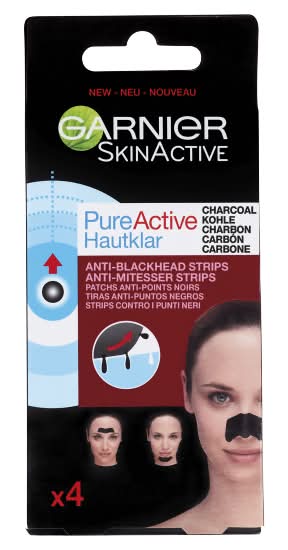 Garnier Pure Active Anti-Blackhead Charcoal Nose Strips (4 pack)