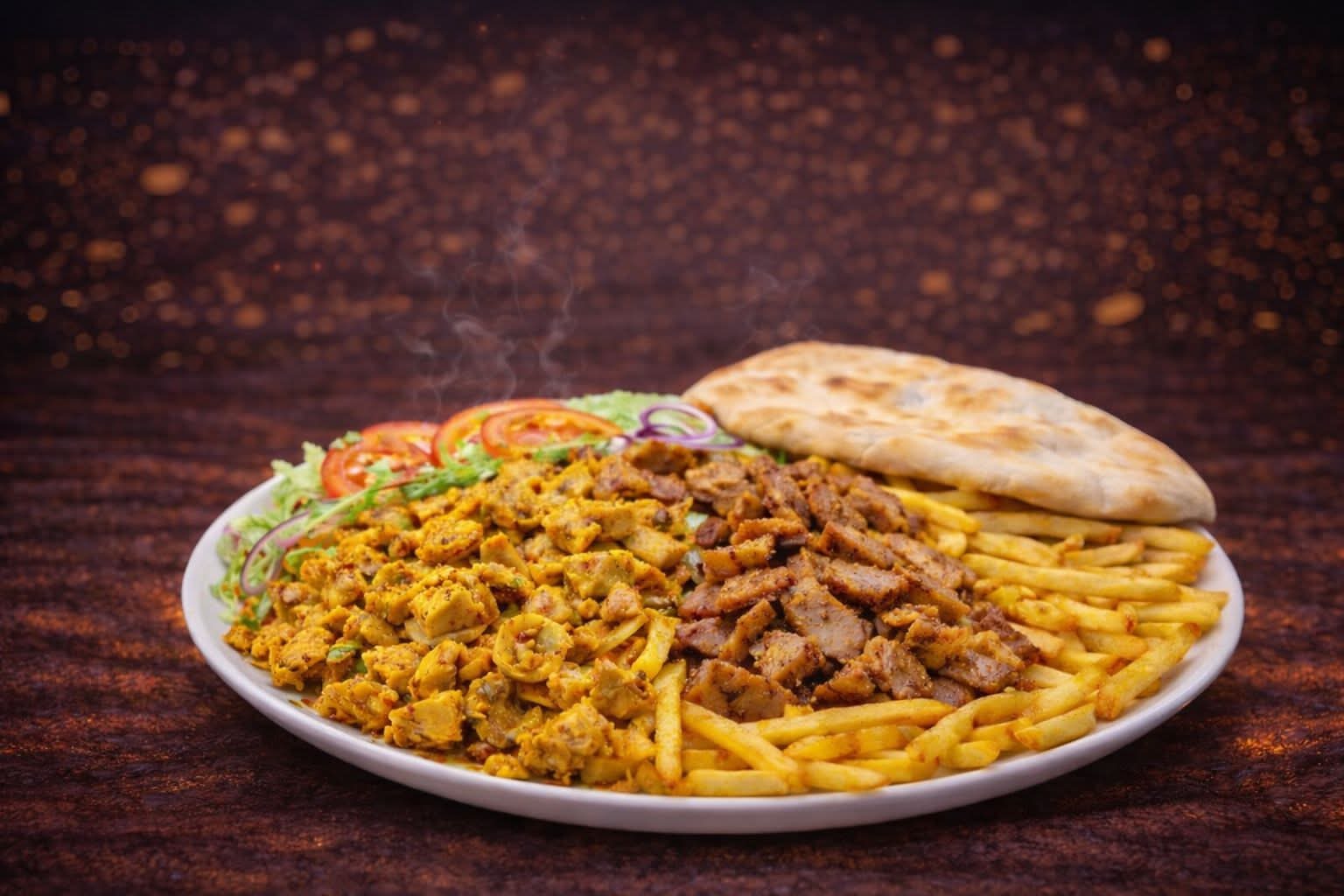 🍽️ L’Assiette Royale Mixte | Le Duo Kebab & Tikka Signature
