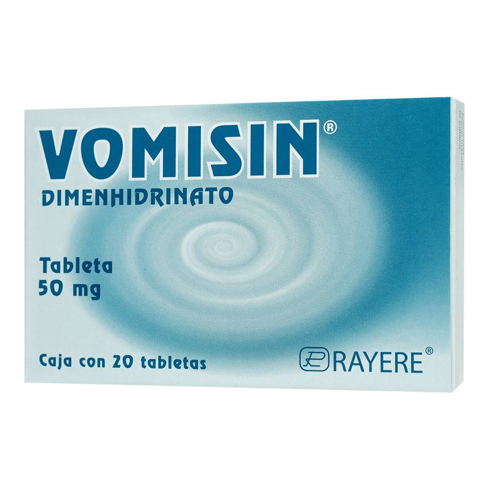 RAYERE · Vomisin dimenhidrinato tabletas 50 mg (200 g)