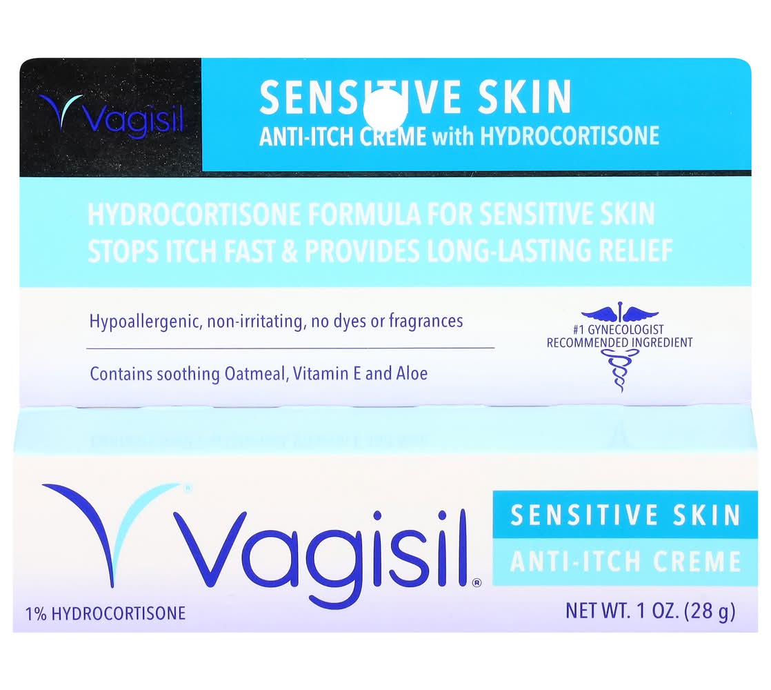 Vagisil 1% Hydrocortisone Sensitive Skin Anti-Itch Creme (1 oz)