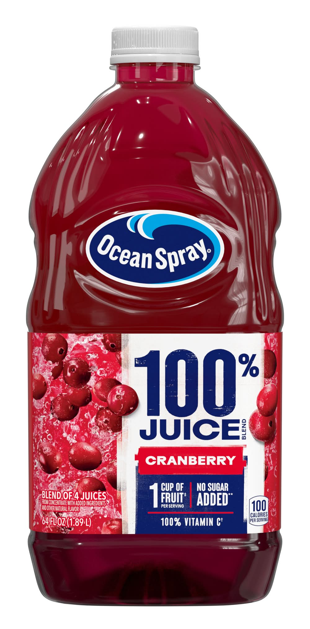 Ocean Spray No Sugar Added Juice Blend, Cranberry (64 fl oz)