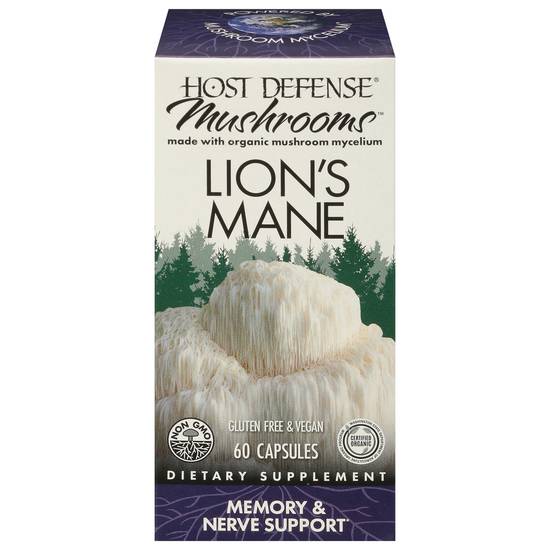 Host Defense Organic Lion's Mane Mushroom Dietary Supplement (60 ct)