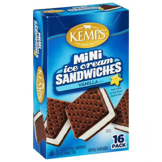 Kemps Mini Vanilla Ice Cream Sandwiches (16 ct)